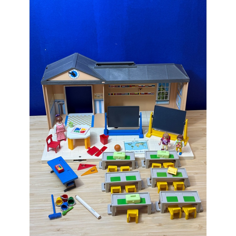 Playmobil School House 4324 Classroom Playset with Figures and Accessories
